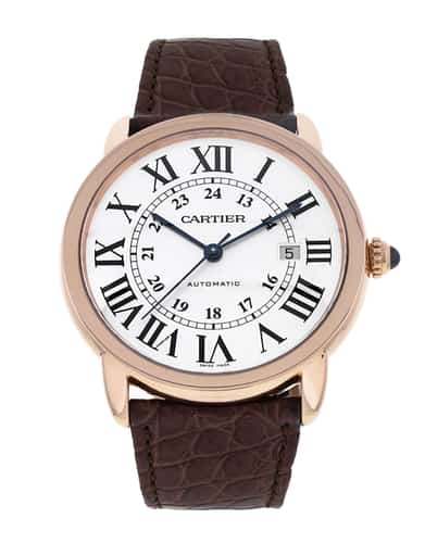 Cartier Ronde Solo Silver Roman Numeral Dial